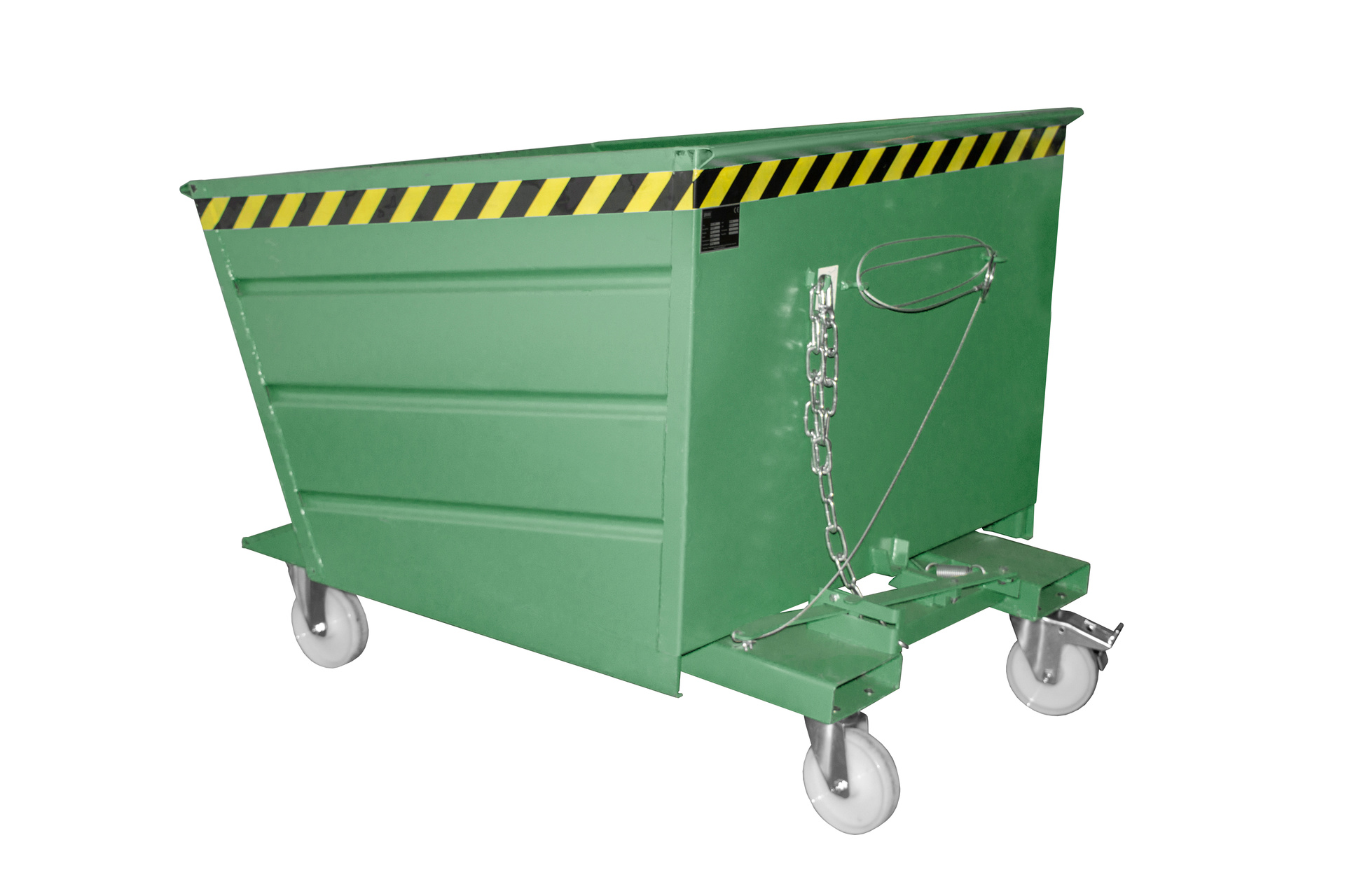 Kippbehälter Typ VD RAL 6011 Resedagrün mit Rollen (Zubehör)