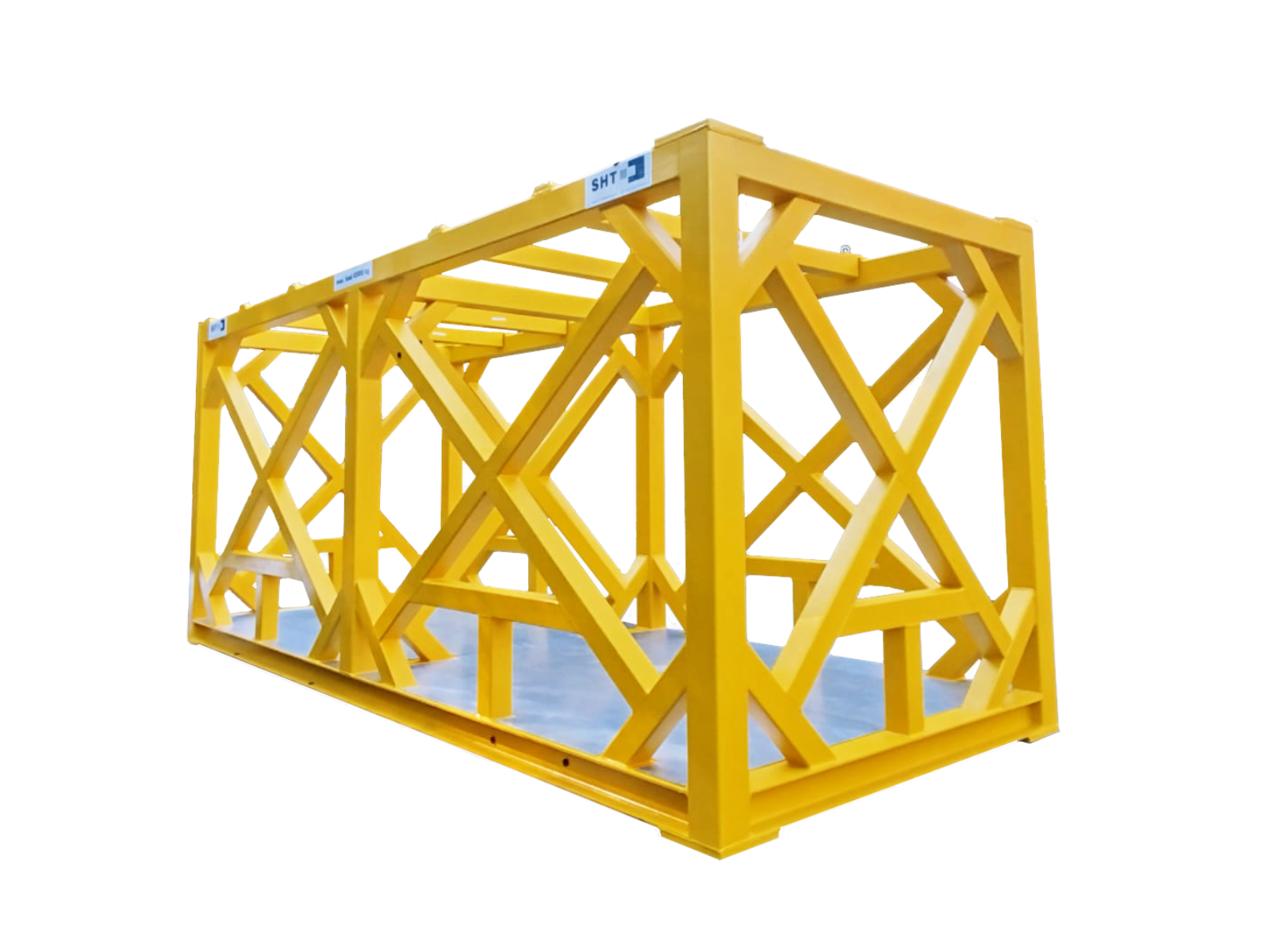 Testgewichterahmen / Prüfrahmen Container - Nahaufnahme
