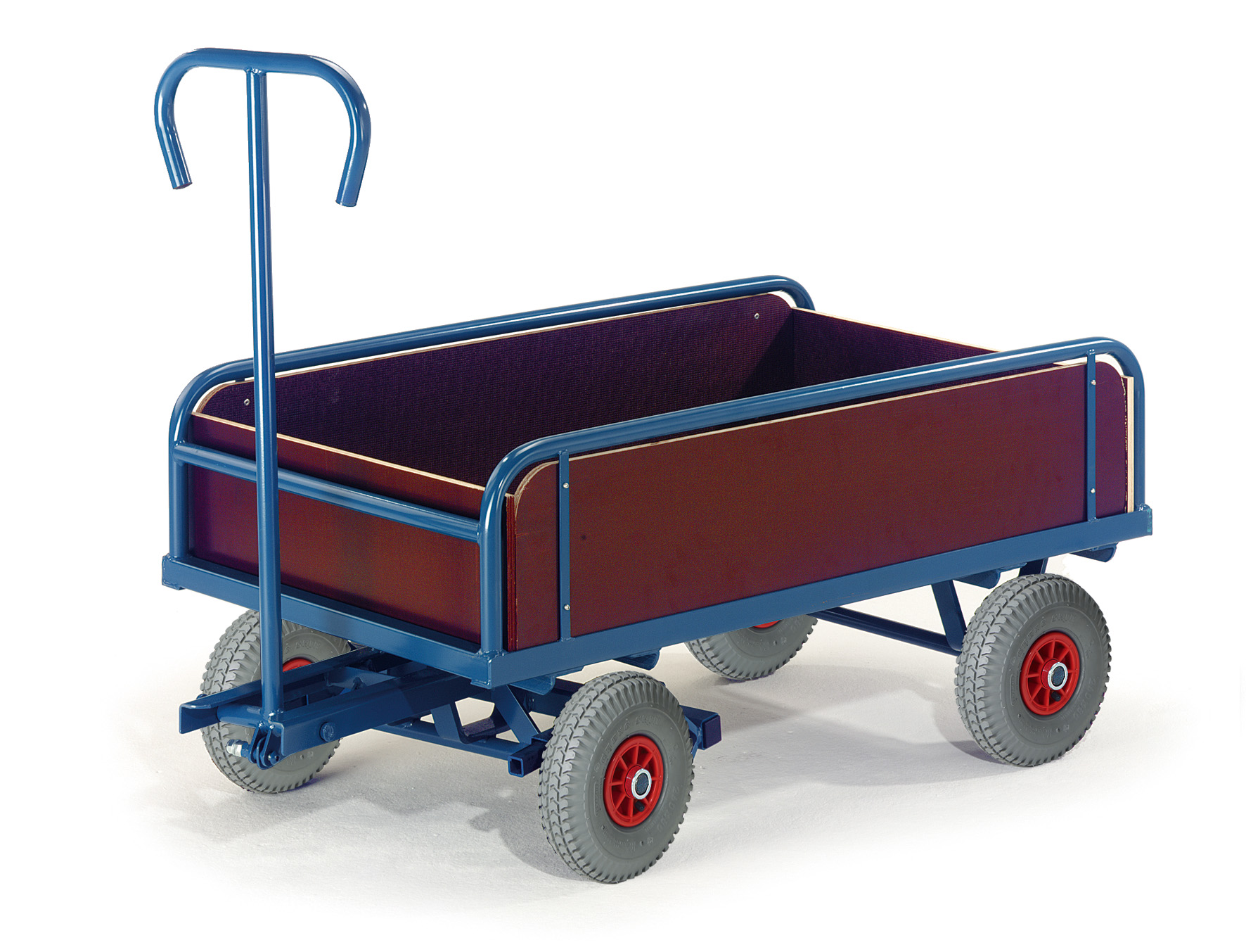 Chariot à main à 2 essieux avec parois