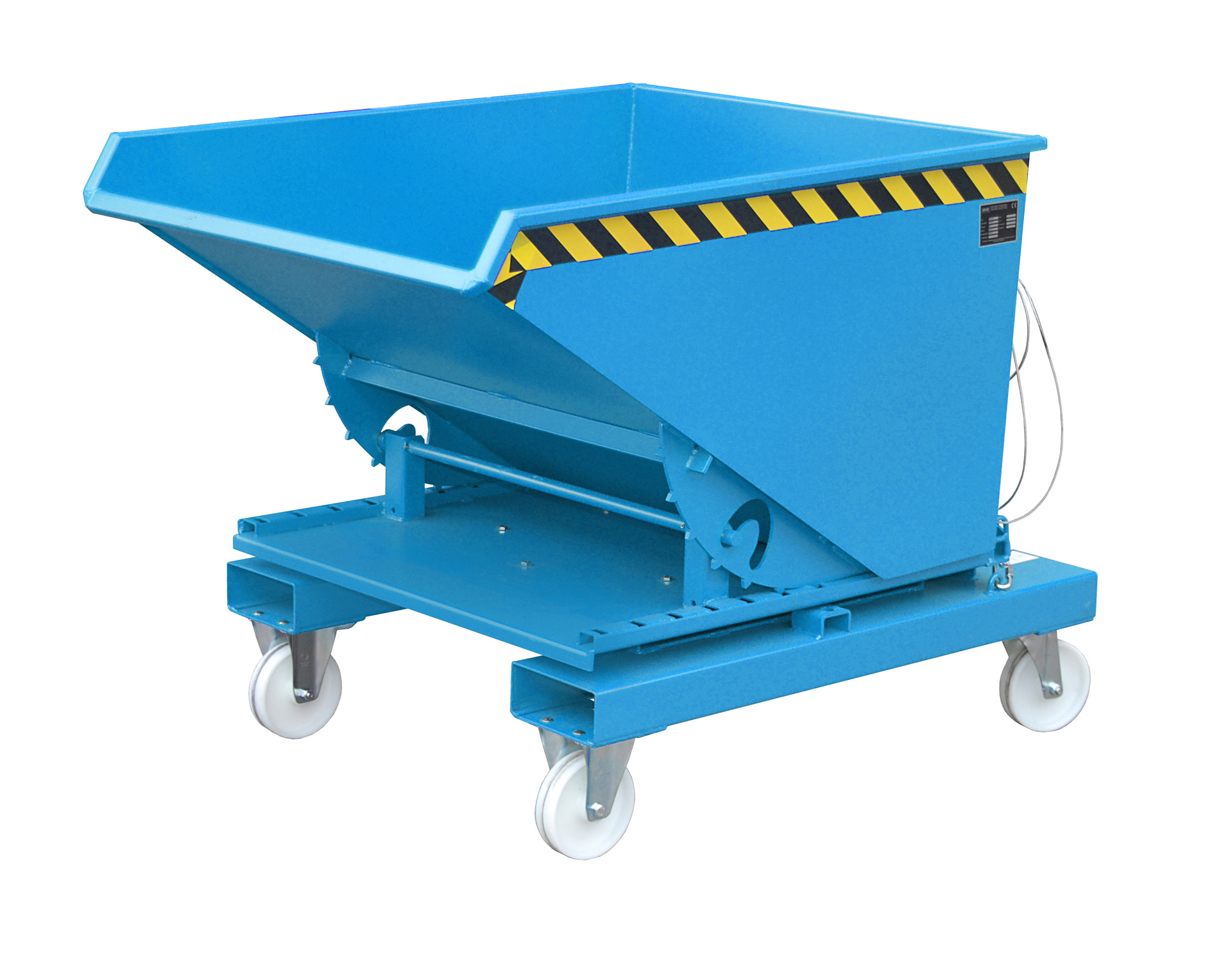 Kippbehälter Typ 3S RAL 5012 Lichtblau mit Rollen (Zubehör)