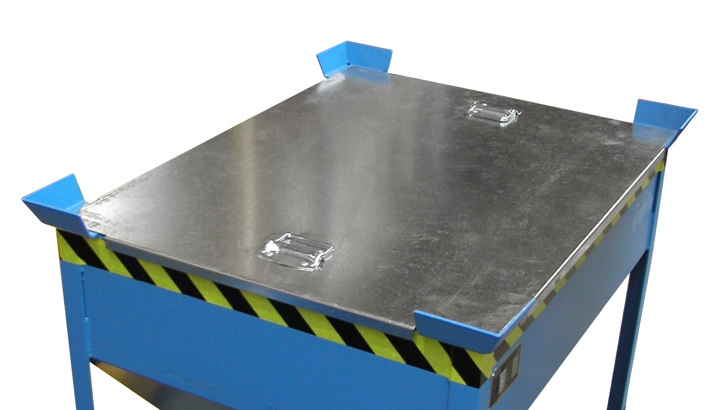 Silobehälter Typ SG-D Detail mit Deckel (Zubehör)