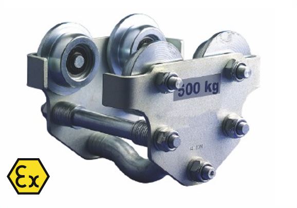 Chariot roulant avec protection Ex, galvanisé