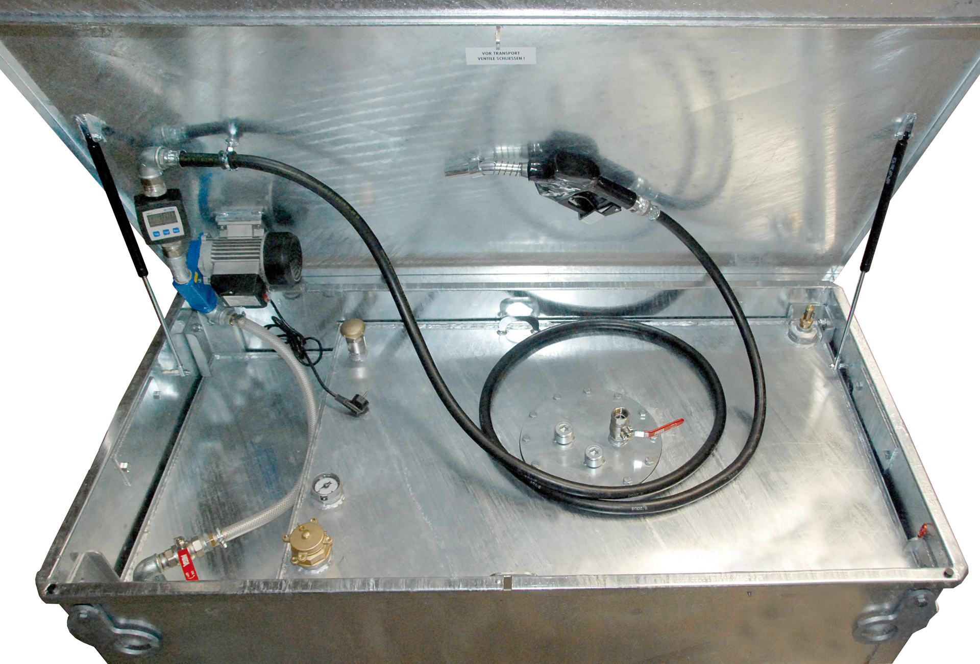 Kraftstoff-Tank Typ MT Detail mit Zubehör