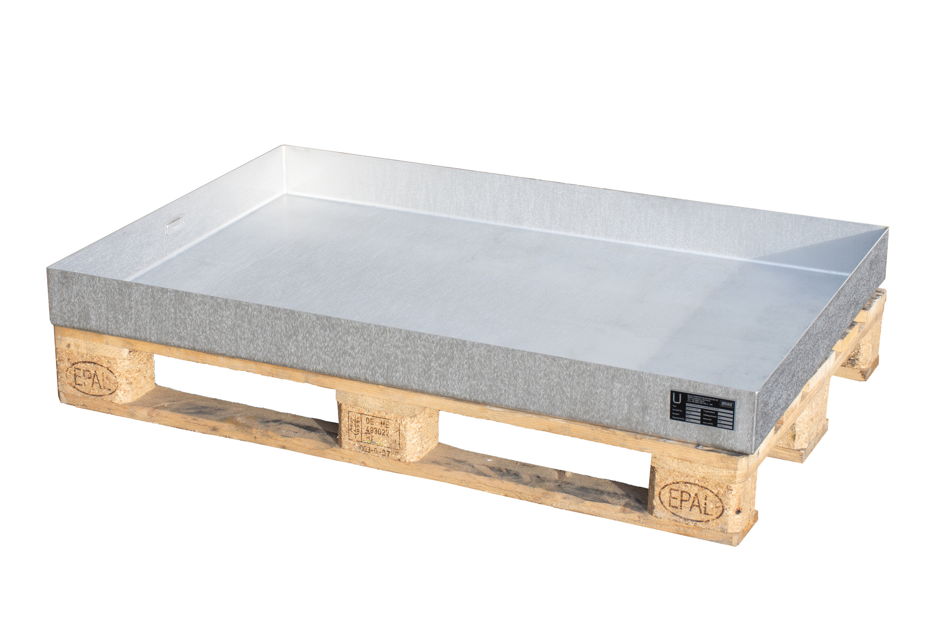 Kleingebindewanne für Paletten Typ KGW-P Edelstahl