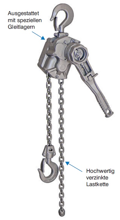 Alu-Ratschenzug / Alu-Hebelzug 2 Kettenzug