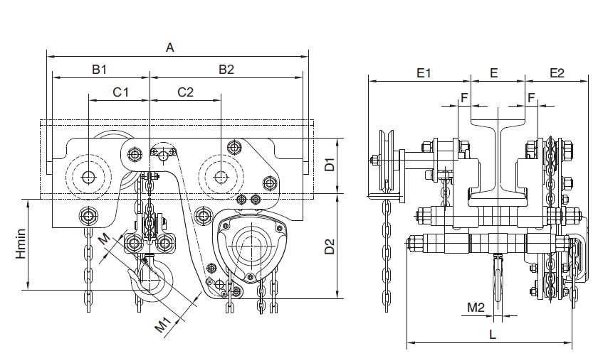 Haspelfahrwerk Superkurze Katze