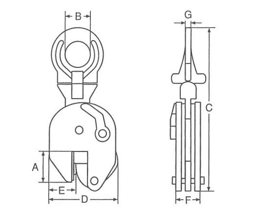 Blechgreifer Nirosta techn. Daten 1/2