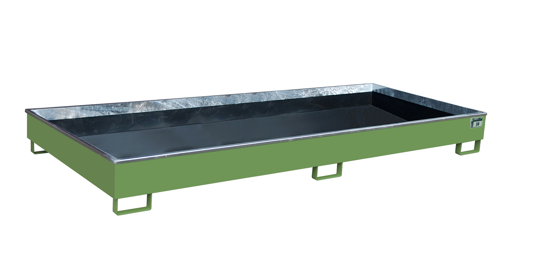 Regalwanne mit PE-Einsatz Typ RW PE RAL 6011 Resedagrün