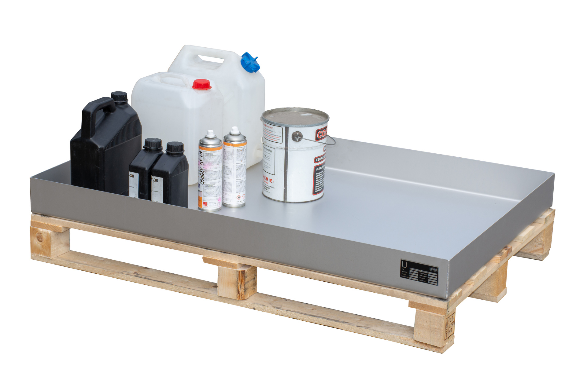 Kleingebindewanne für Paletten Typ KGW-P Edelstahl