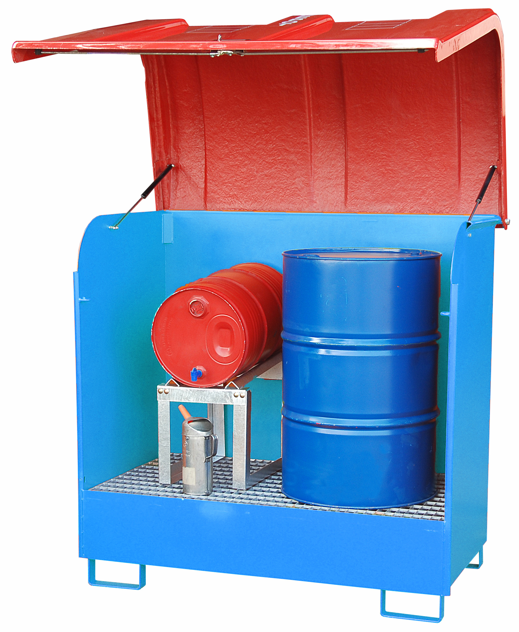 Gefahrstoff-Depot Typ GD-B RAL 5012 Lichtblau mit Zubehör