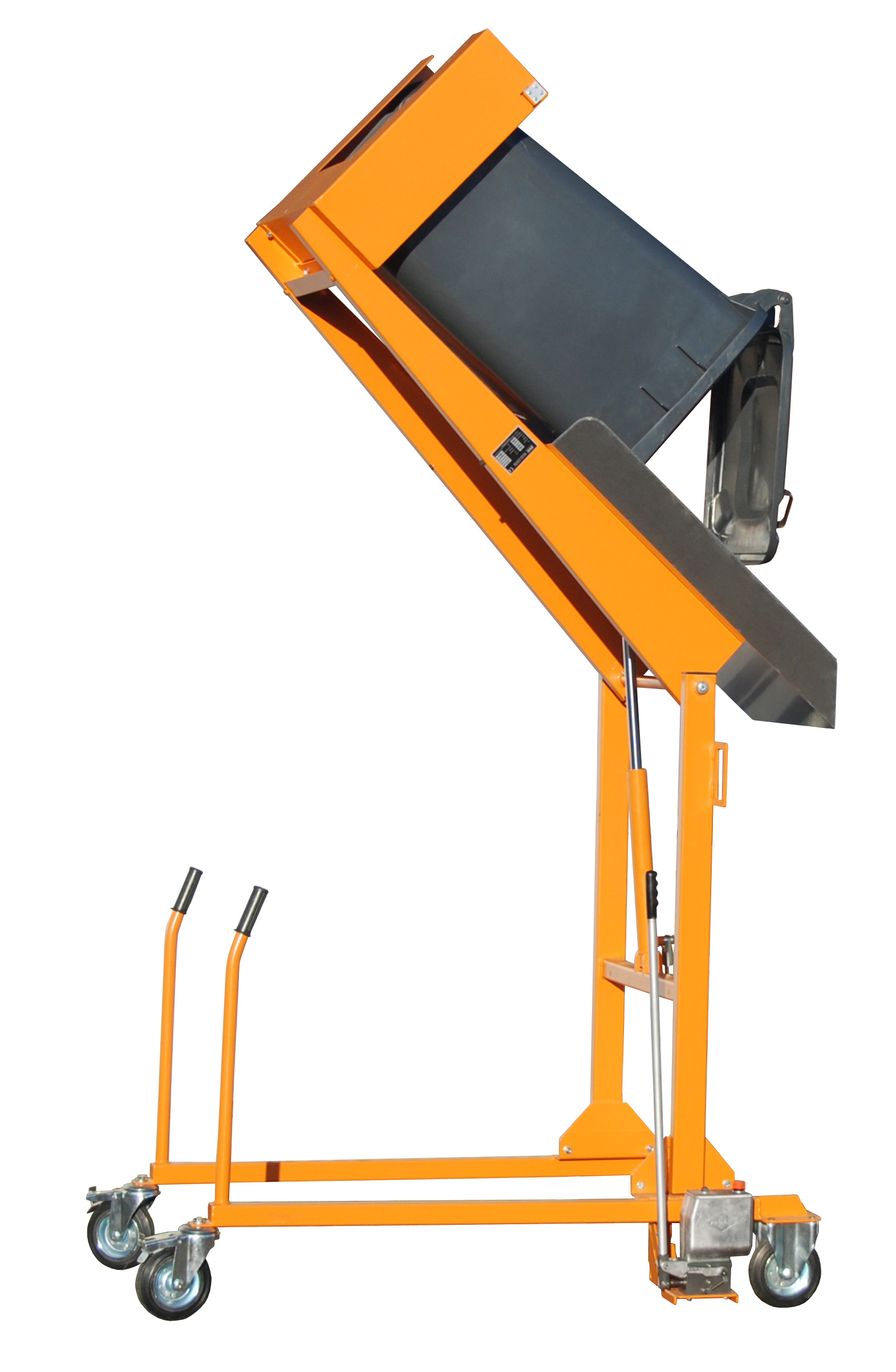 Mülltonnen-Kippstation Typ MKS-H RAL 2000 Gelborange