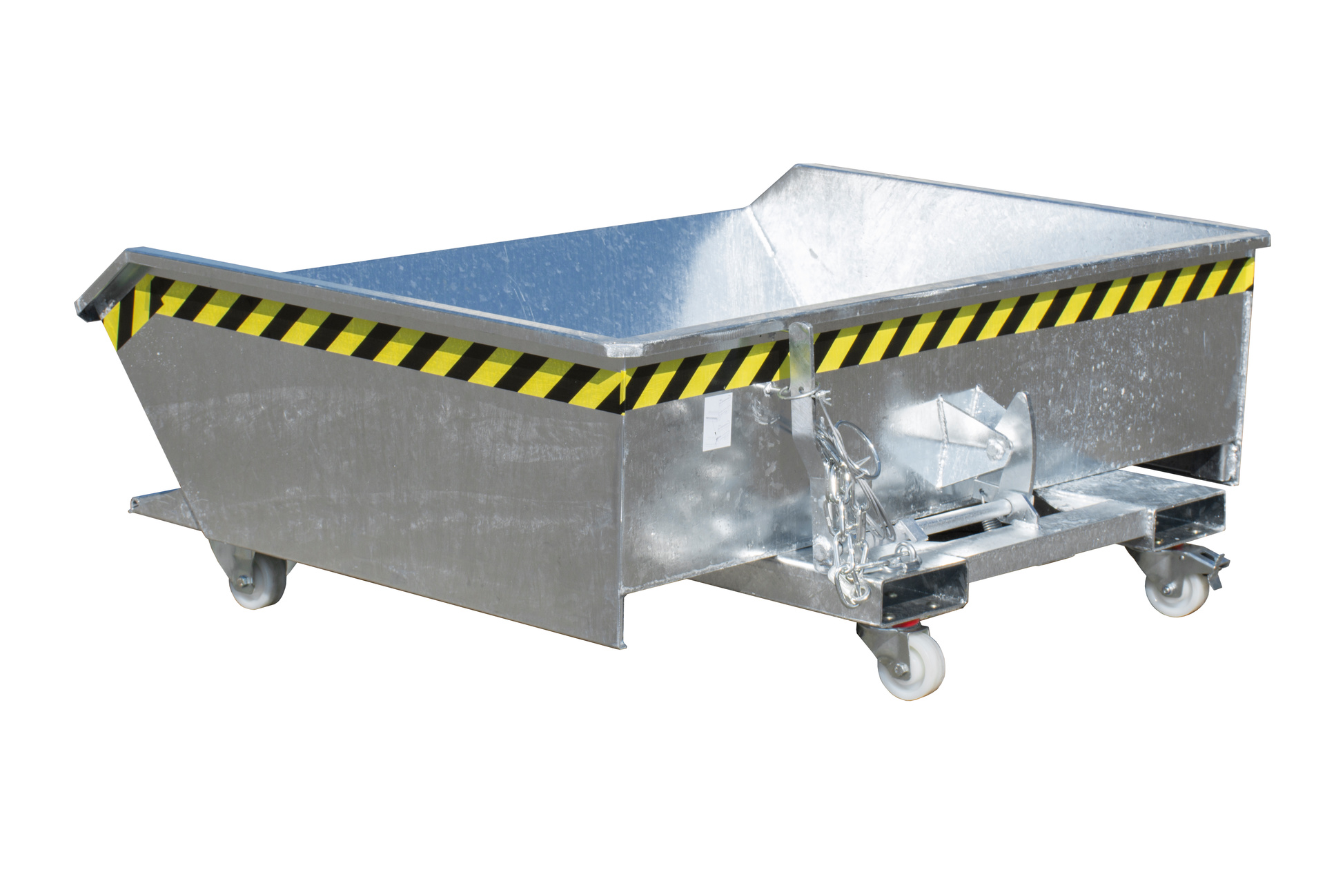 Mini-Kippbehälter Typ MGU feuerverzinkt mit Rollen (Zubehör)