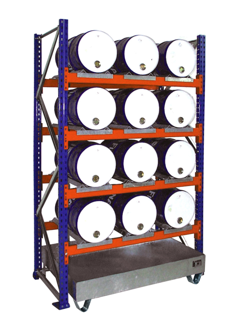 Fassregale mit Auffangwannen Typ SERIE 3000 feuerverzinkt