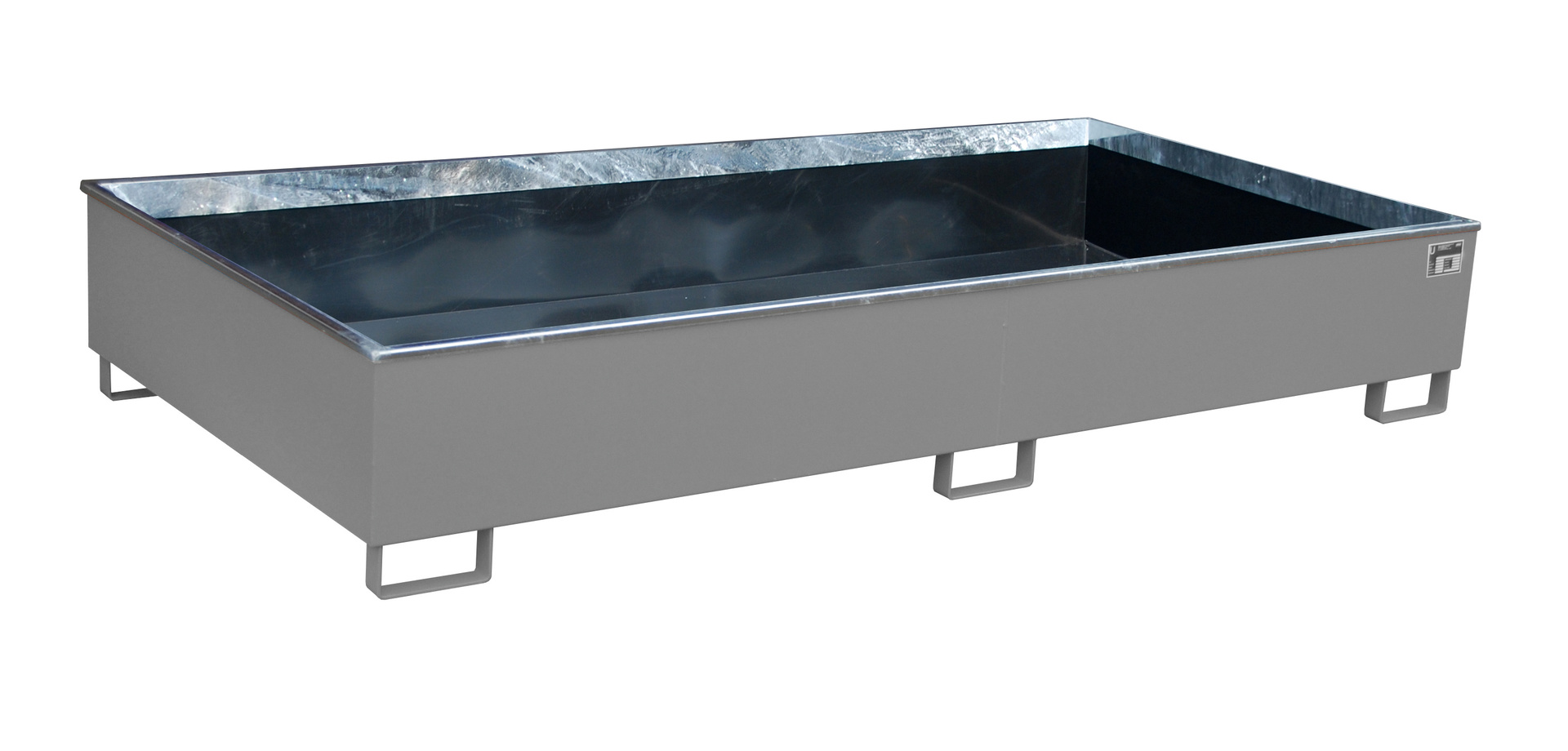 Regalwanne mit PE-Einsatz Typ RW PE RAL 7005 Mausgrau