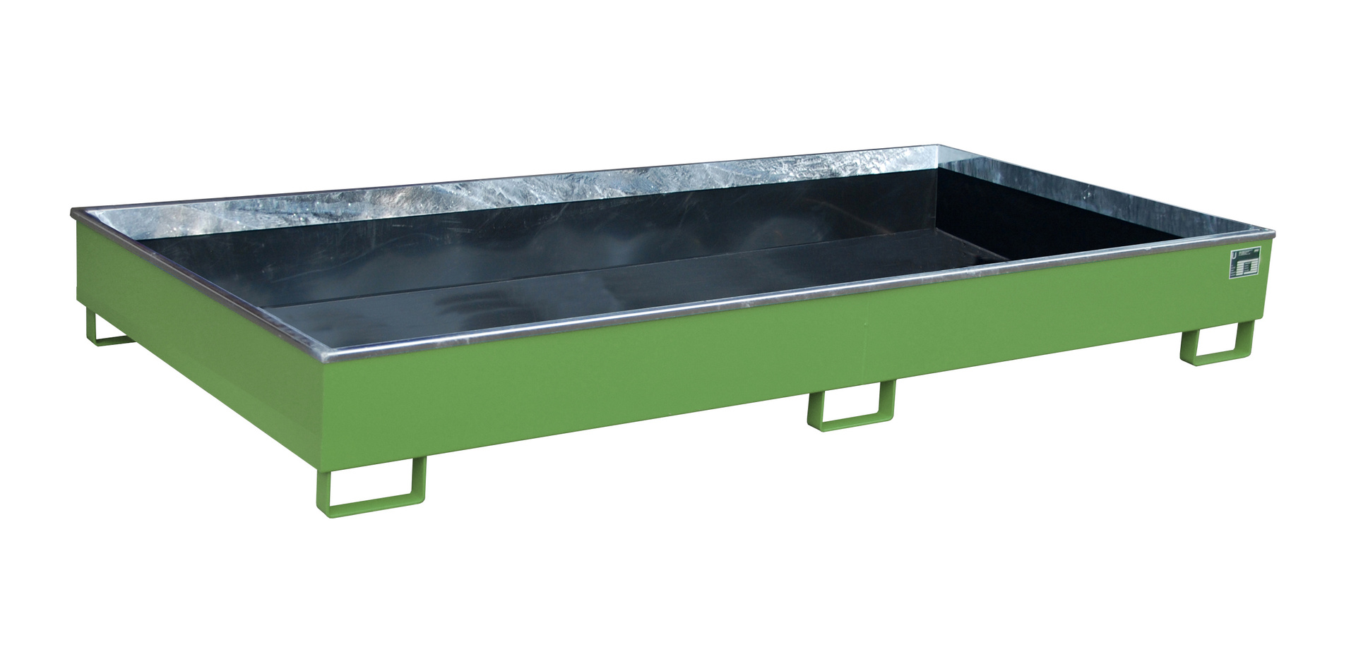 Regalwanne mit PE-Einsatz Typ RW PE RAL 6011 Resedagrün