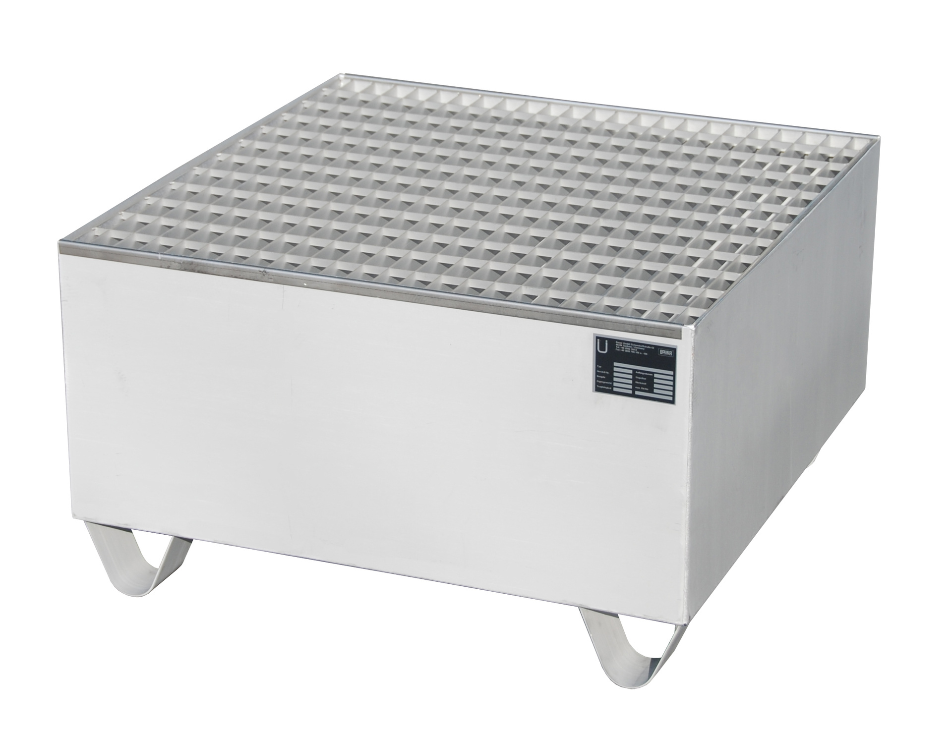 Edelstahl-Auffangwanne Typ VAW Edelstahl mit Zubehör