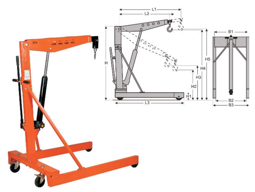 Werkstattkran GWKE H-Form Werkstattkrane Motorkrane