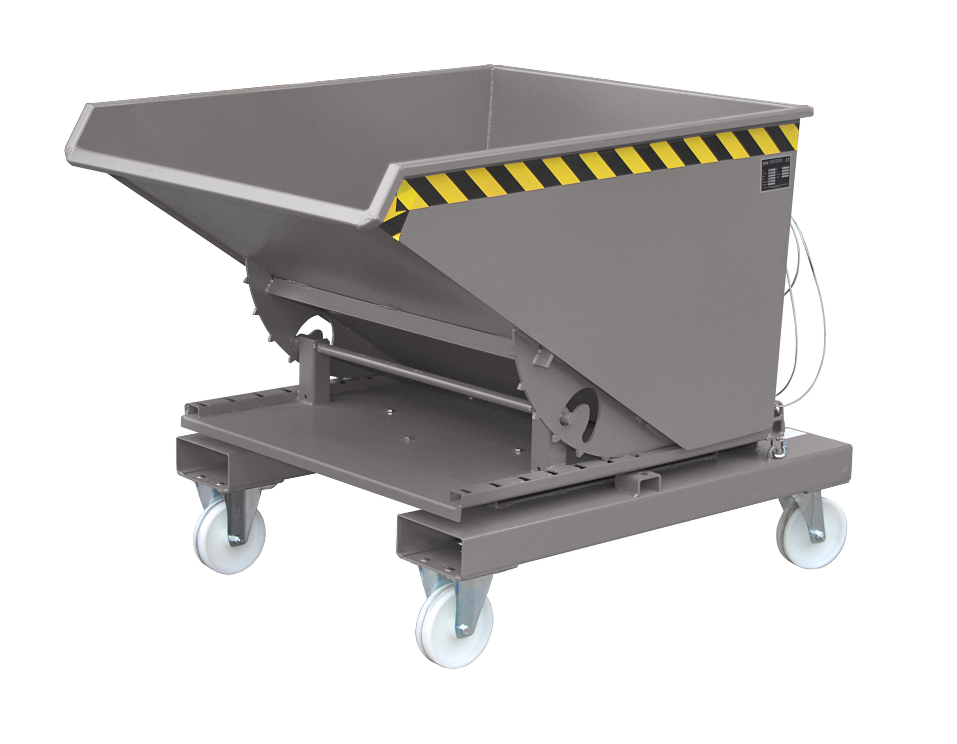 Kippbehälter Typ 3S RAL 7005 Mausgrau mit Rollen (Zubehör)