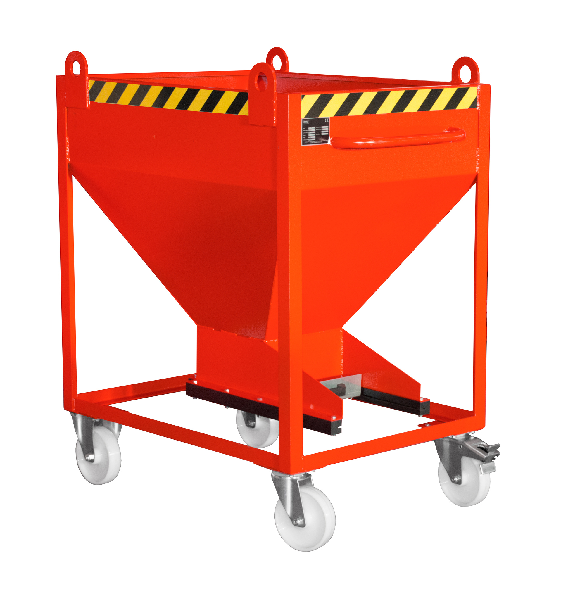 Silobehälter Typ SR-D RAL 3000 Feuerrot mit Zubehör