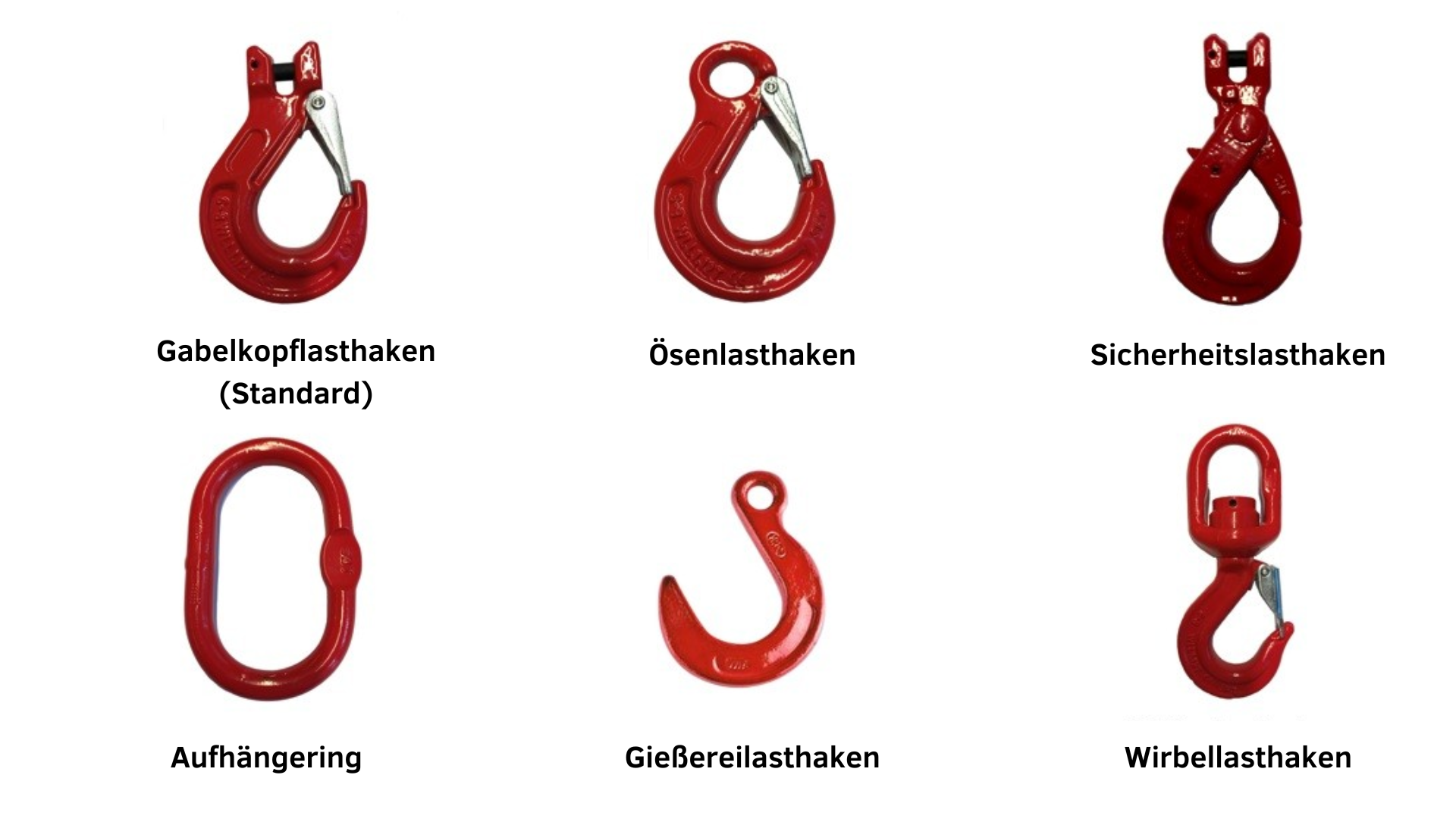 Haken Lastaufhängungen Kettengehänge- Anschlagkette