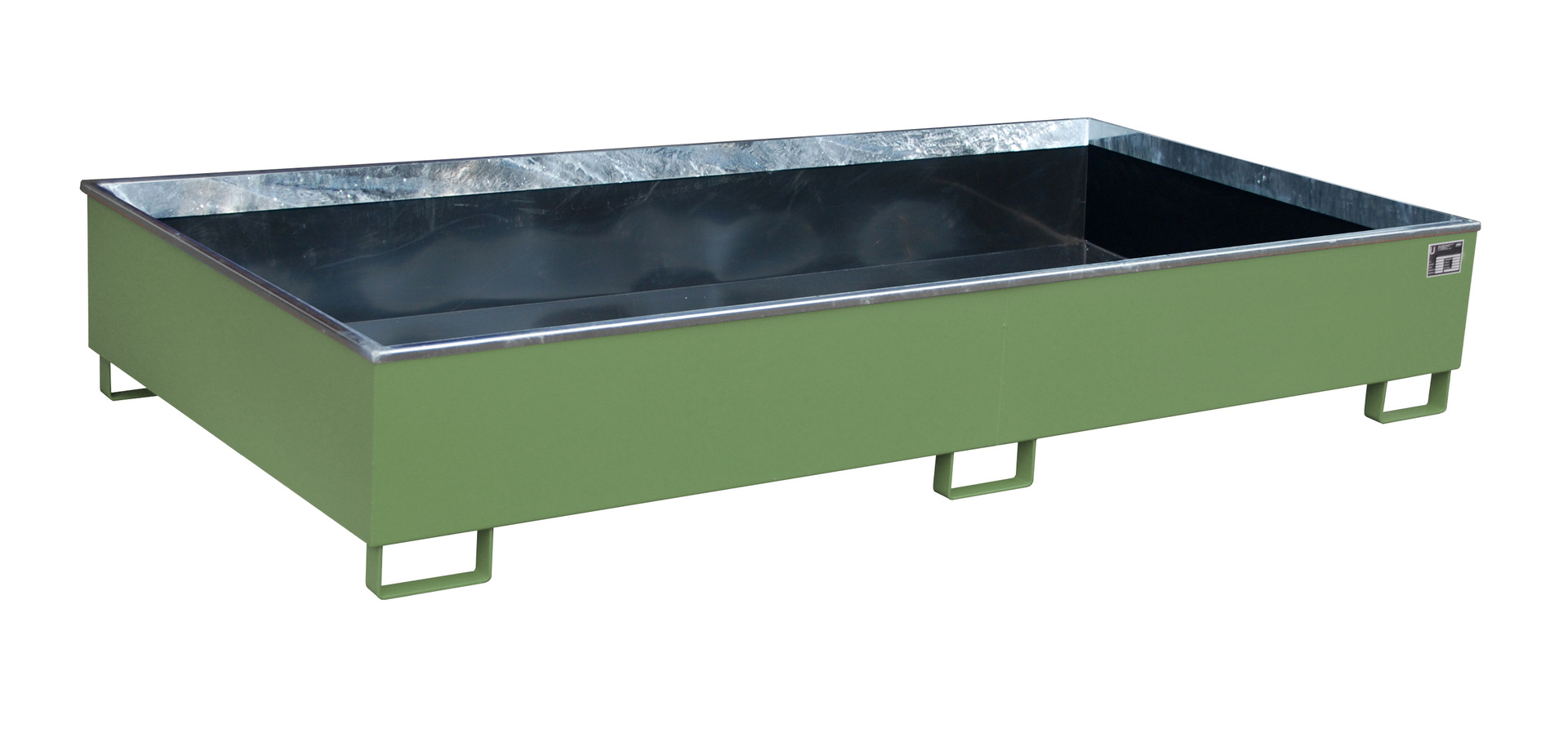 Regalwanne mit PE-Einsatz Typ RW PE RAL 6011 Resedagrün