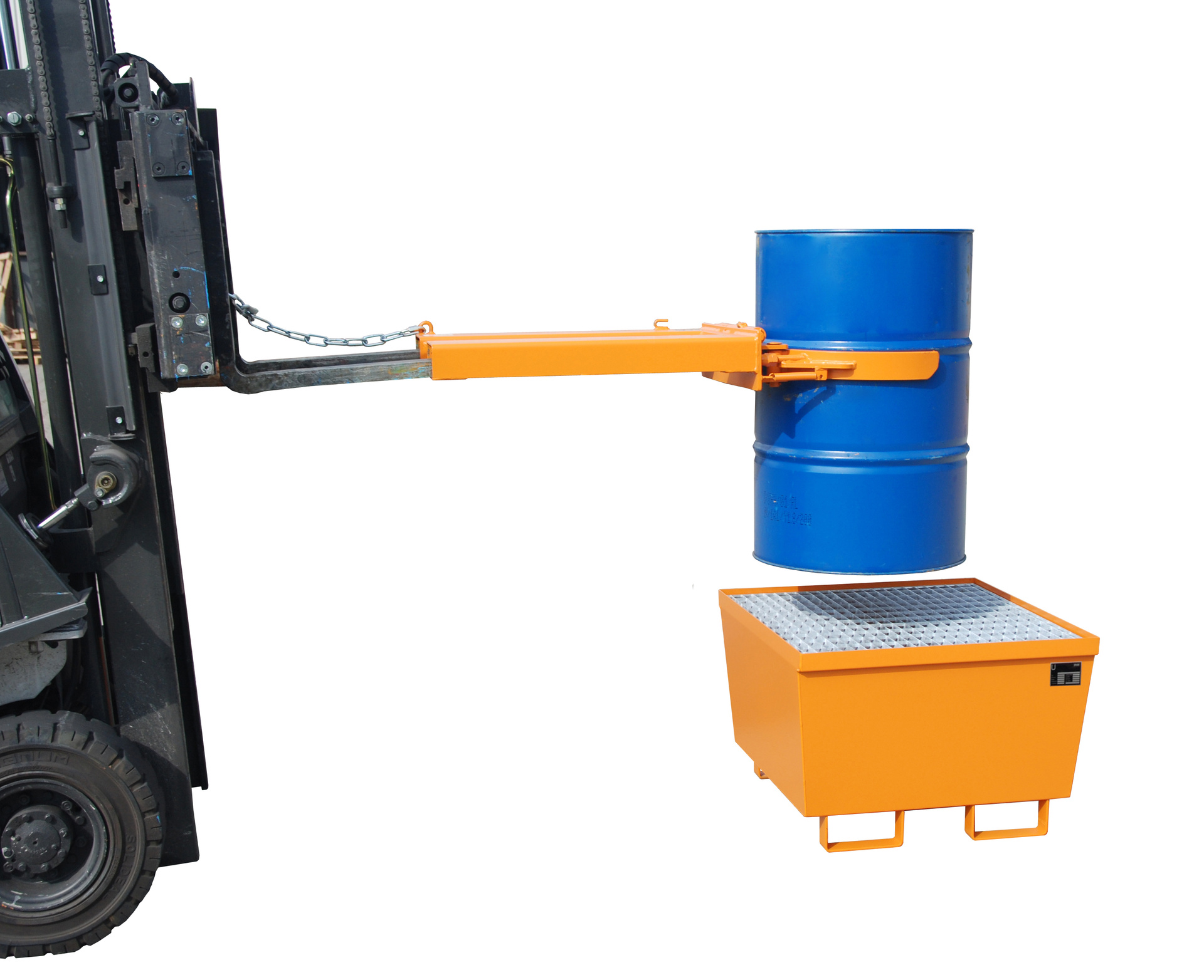 Fassgreifer Typ FK RAL 2000 Gelborange