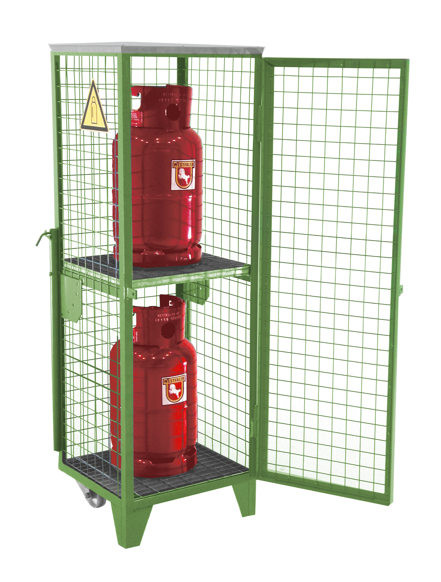 Gasflaschen-Depot Typ GFD-R RAL 6011 Resedagrün
