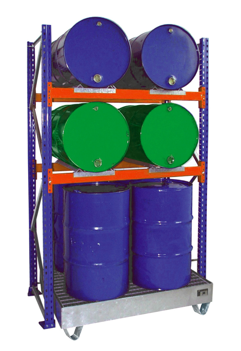 Fassregale mit Auffangwannen Typ SERIE 3000 feuerverzinkt