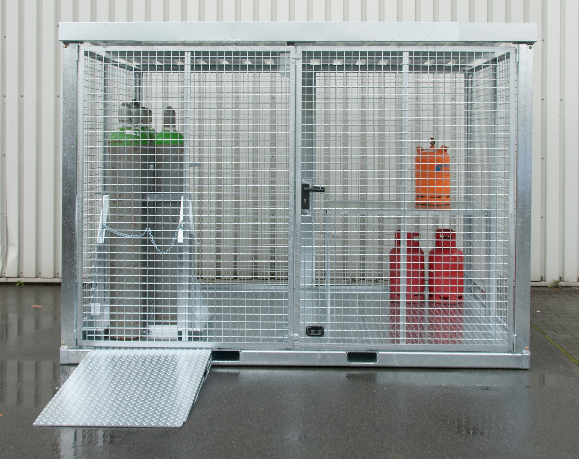 Gasflaschen-Container Typ GFC-E/T feuerverzinkt